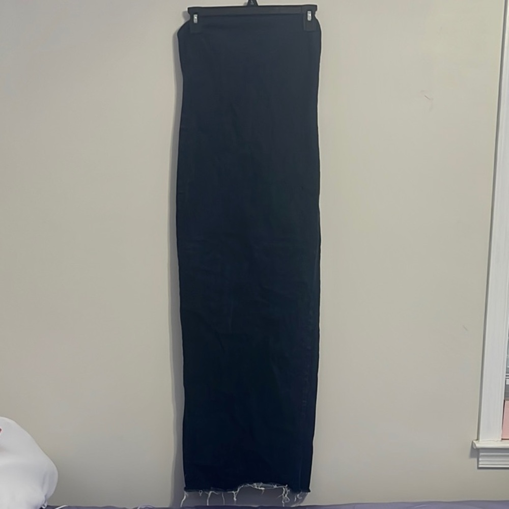 Dark Wash Jean Maxi Skirt